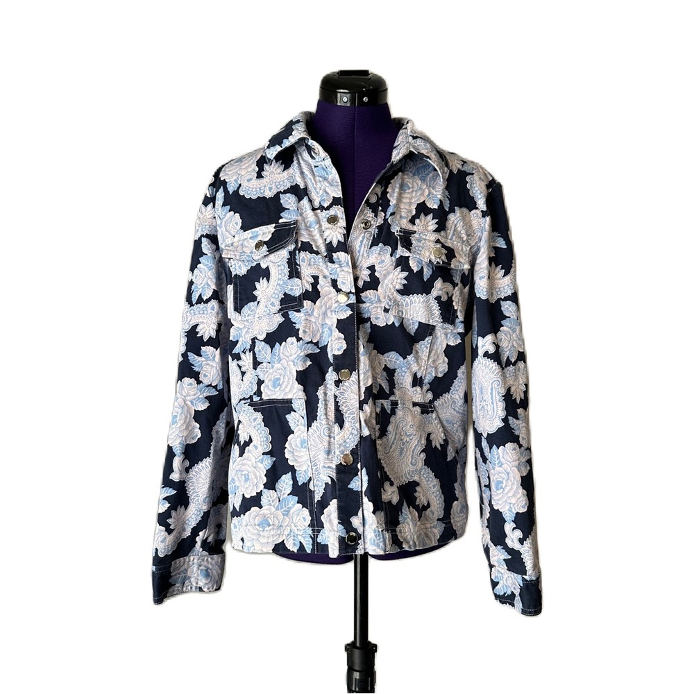 Evan Picone Blue Patterned Jacket